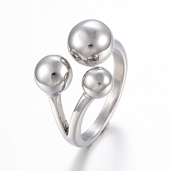 PandaHall 304 Stainless Steel Finger Rings, Round, Stainless Steel Color, Size 6~9, 16~19mm 304 Stainless Steel
PandaHall 304 Stainless Steel Finger Rings, Round, Stainless Steel Color, Size 6~9, 16~19mm 304 Stainless Steel