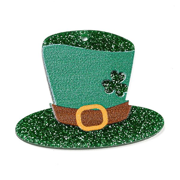 PandaHall Opaque Printed Acrylic Pendants, with Glitter Powder, Saint Patrick's Day, Hat, 32x39.5x2mm, Hole: 1.6mm Acrylic Hat Green
PandaHall Opaque Printed Acrylic Pendants, with Glitter Powder, Saint Patrick's Day, Hat, 32x39.5x2mm, Hole: 1.6mm Acrylic Hat Green