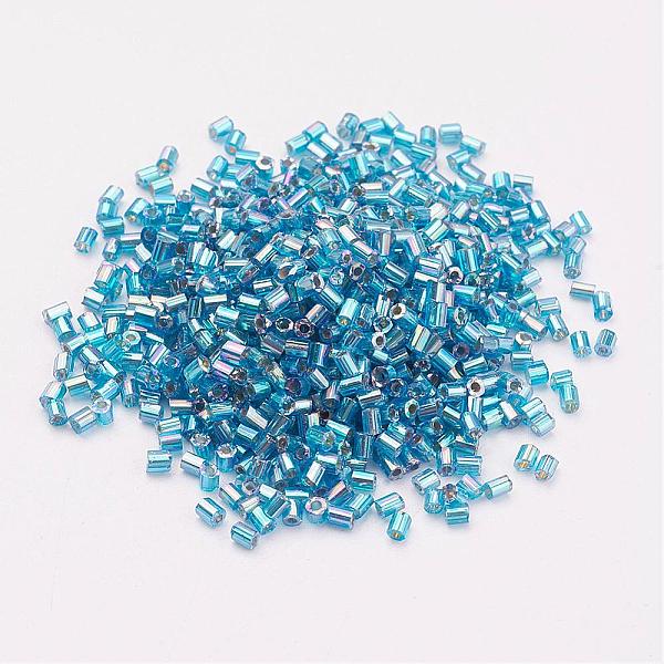 PandaHall 11/0 Two Cut Round Hole Glass Seed Beads, Hexagon, Silver Lined, Rainbow Plated, Deep Sky Blue, 2x2mm, Hole: 0.5mm, about...
PandaHall 11/0 Two Cut Round Hole Glass Seed Beads, Hexagon, Silver Lined, Rainbow Plated, Deep Sky Blue, 2x2mm, Hole: 0.5mm, about...