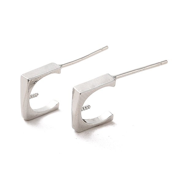 PandaHall 925 Sterling Silver Stud Earrings, Letter C Shape, Platinum, 9x2.5mm, Pin: 11mm Sterling Silver Letter C
PandaHall 925 Sterling Silver Stud Earrings, Letter C Shape, Platinum, 9x2.5mm, Pin: 11mm Sterling Silver Letter C