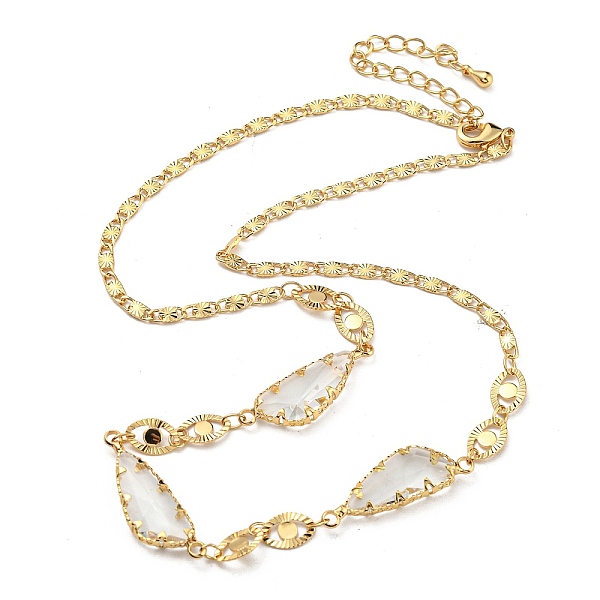 PandaHall Faceted Teardrop Glass Beads Bib Necklaces, Brass Chain Neckalces , Golden, 15.94 inch(40.5cm) Brass Teardrop
PandaHall Faceted Teardrop Glass Beads Bib Necklaces, Brass Chain Neckalces , Golden, 15.94 inch(40.5cm) Brass Teardrop
