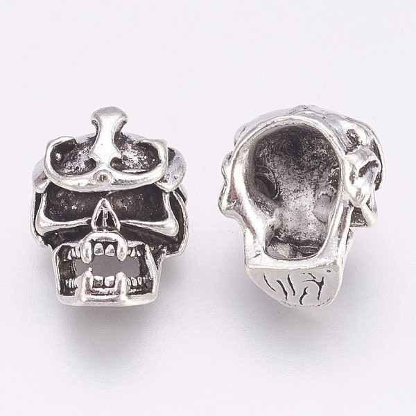PandaHall Tibetan Style Alloy Beads, Skull, Antique Silver, 16x13x10mm, Hole: 2.5mm Alloy Skull
PandaHall Tibetan Style Alloy Beads, Skull, Antique Silver, 16x13x10mm, Hole: 2.5mm Alloy Skull