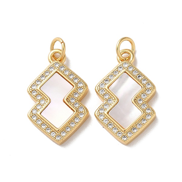PandaHall Brass Micro Pave Cubic Zirconia Pendants, with Shell, Real 18K Gold Plated, Polygon, Seashell Color, 20.5x12.5x2.5mm, Hole: 3mm...
PandaHall Brass Micro Pave Cubic Zirconia Pendants, with Shell, Real 18K Gold Plated, Polygon, Seashell Color, 20.5x12.5x2.5mm, Hole: 3mm...