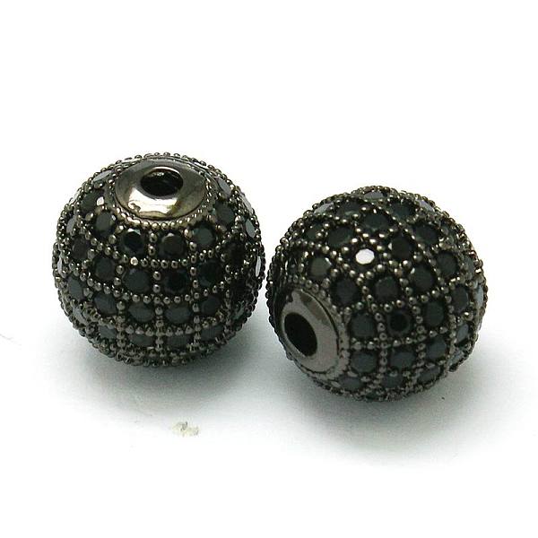 PandaHall Brass Cubic Zirconia Beads, Round, Gunmetal, 10mm, Hole: 2mm Brass+Cubic Zirconia Round Black
PandaHall Brass Cubic Zirconia Beads, Round, Gunmetal, 10mm, Hole: 2mm Brass+Cubic Zirconia Round Black