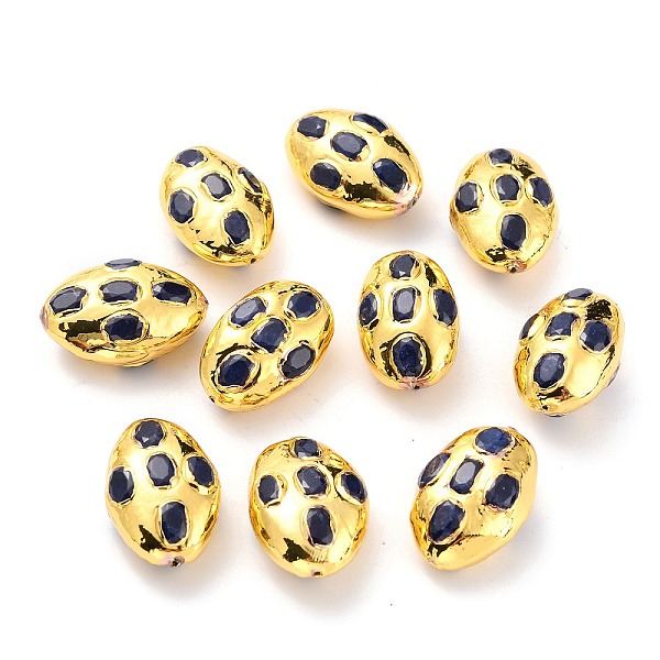 PandaHall Natural Quartz Beads, with Golden Brass Findings, Dyed, Oval, Dark Blue, 26~27x16.5~17.5x11.5~13mm, Hole: 0.8mm Other Quartz Oval
PandaHall Natural Quartz Beads, with Golden Brass Findings, Dyed, Oval, Dark Blue, 26~27x16.5~17.5x11.5~13mm, Hole: 0.8mm Other Quartz Oval