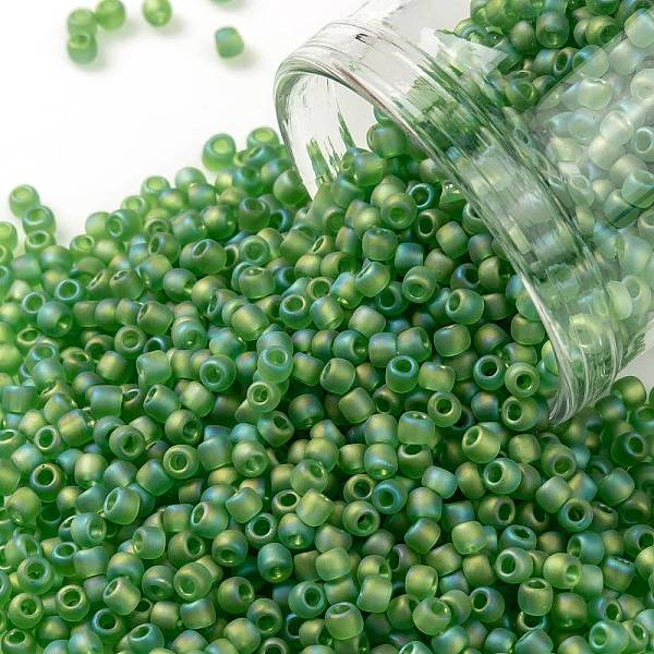 PandaHall TOHO Round Seed Beads, Japanese Seed Beads, (167F) Transparent AB Frost Peridot, 11/0, 2.2mm, Hole: 0.8mm, about 5555pcs/50g Glass..., Green
PandaHall TOHO Round Seed Beads, Japanese Seed Beads, (167F) Transparent AB Frost Peridot, 11/0, 2.2mm, Hole: 0.8mm, about 5555pcs/50g Glass..., Green