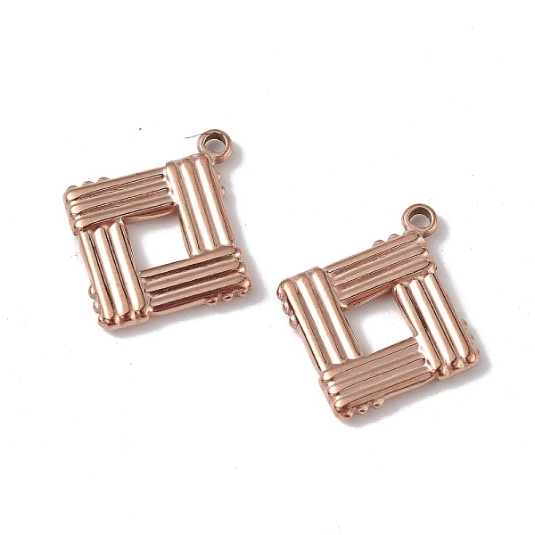 PandaHall Ion Plating(IP) 304 Stainless Steel Pendants, Rhombus Charm, Rose Gold, 17x15.5x1.7mm, Hole: 1.2mm 304 Stainless Steel Rhombus
PandaHall Ion Plating(IP) 304 Stainless Steel Pendants, Rhombus Charm, Rose Gold, 17x15.5x1.7mm, Hole: 1.2mm 304 Stainless Steel Rhombus