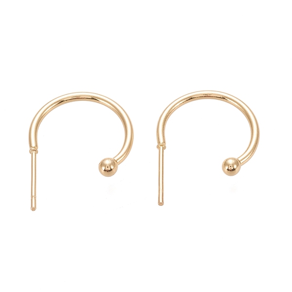 PandaHall 304 Stainless Steel C-shaped Hoop Circle Ball Stud Earrings, with 316 Surgical Stainless Steel Pin, Real 18k Gold Plated...
PandaHall 304 Stainless Steel C-shaped Hoop Circle Ball Stud Earrings, with 316 Surgical Stainless Steel Pin, Real 18k Gold Plated...