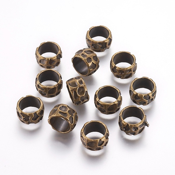 PandaHall Rondelle Tibetan Style Alloy Beads, Lead Free & Nickel Free & Cadmium Free, Large Hole Beads, Antique Bronze, 13x8mm, Hole: 10mm....
PandaHall Rondelle Tibetan Style Alloy Beads, Lead Free & Nickel Free & Cadmium Free, Large Hole Beads, Antique Bronze, 13x8mm, Hole: 10mm....