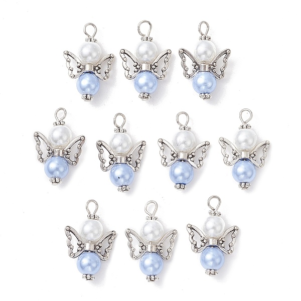 PandaHall 10Pcs Glass Pendants, with Alloy Finding, Angel Charms, Antique Silver, 27.5x18x8.5mm, Hole: 3mm Alloy+Glass Angel & Fairy
PandaHall 10Pcs Glass Pendants, with Alloy Finding, Angel Charms, Antique Silver, 27.5x18x8.5mm, Hole: 3mm Alloy+Glass Angel & Fairy