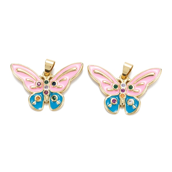 PandaHall Brass Micro Pave Cubic Zirconia Pendants, with Enamel, Real 18K Gold Plated, Long-Lasting Plated, Butterfly, Colorful, 22x32.5x3mm...
PandaHall Brass Micro Pave Cubic Zirconia Pendants, with Enamel, Real 18K Gold Plated, Long-Lasting Plated, Butterfly, Colorful, 22x32.5x3mm...