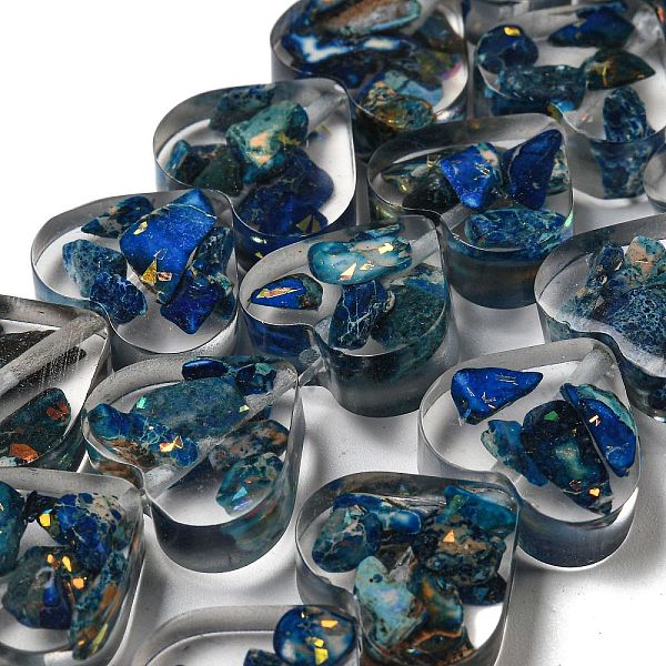 PandaHall Dyed Natural Imperial Jasper with Resin Beads Strands, Heart, Royal Blue, 14x16x5mm, Hole: 1.2mm, about 13pcs/strand, 6.81 inch...
PandaHall Dyed Natural Imperial Jasper with Resin Beads Strands, Heart, Royal Blue, 14x16x5mm, Hole: 1.2mm, about 13pcs/strand, 6.81 inch...