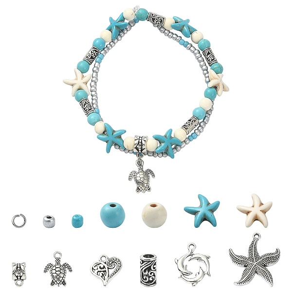 PandaHall DIY Ocean Theme Jewelry Making Finding Kit, Including Synthetic Mixed Stone & Glass Seed & Alloy Column Beads, 304 Stainless Steel..., Multicolor
PandaHall DIY Ocean Theme Jewelry Making Finding Kit, Including Synthetic Mixed Stone & Glass Seed & Alloy Column Beads, 304 Stainless Steel..., Multicolor
