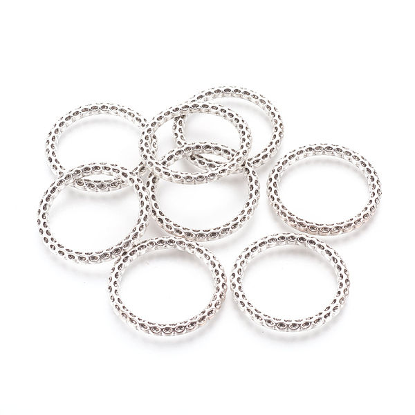 PandaHall Tibetan Style Linking Rings, Circle Frames, Lead Free and Cadmium Free, Rondelle, Antique Silver, 35.5x35.5x3.5mm Alloy Round
PandaHall Tibetan Style Linking Rings, Circle Frames, Lead Free and Cadmium Free, Rondelle, Antique Silver, 35.5x35.5x3.5mm Alloy Round