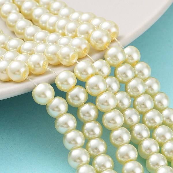 PandaHall Baking Painted Pearlized Glass Pearl Round Bead Strands, Lemon Chiffon, 6~7mm, Hole: 1mm, about 145pcs/strand, 31.4 inch Glass..., Yellow
PandaHall Baking Painted Pearlized Glass Pearl Round Bead Strands, Lemon Chiffon, 6~7mm, Hole: 1mm, about 145pcs/strand, 31.4 inch Glass..., Yellow