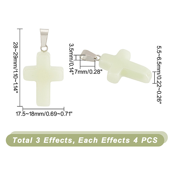 PandaHall AHANDMAKER 12 Pcs Glow in The Dark Cross Pendants, 3 Effects Synthetic Luminous Stone Pendants, Cross Shape Stone Fluorescent...
PandaHall AHANDMAKER 12 Pcs Glow in The Dark Cross Pendants, 3 Effects Synthetic Luminous Stone Pendants, Cross Shape Stone Fluorescent...