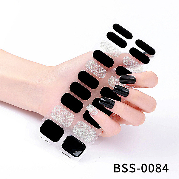 PandaHall Nail Art Full Cover Nail Stickers, Self-Adhesive, for Nail Tips Decorations, Black, 17.5x7.3x0.9cm, 20pcs/sheet Paper Black
PandaHall Nail Art Full Cover Nail Stickers, Self-Adhesive, for Nail Tips Decorations, Black, 17.5x7.3x0.9cm, 20pcs/sheet Paper Black