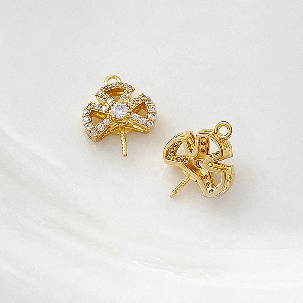 PandaHall Brass with Cubic Zirconia Peg Bails, Baroque Finding, Leaf, Golden, 11x10mm Brass+Cubic Zirconia
PandaHall Brass with Cubic Zirconia Peg Bails, Baroque Finding, Leaf, Golden, 11x10mm Brass+Cubic Zirconia