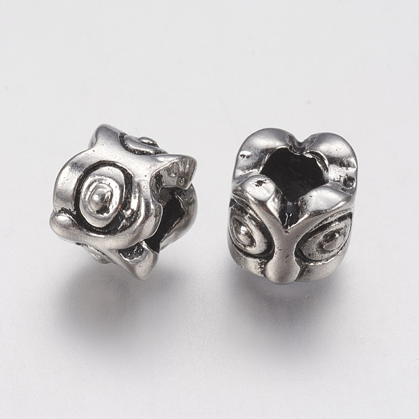 PandaHall Ion Plating(IP) 304 Stainless Steel European Beads, Large Hole Beads, Column, Antique Silver, 11x9x8mm, Hole: 5mm 304 Stainless...
PandaHall Ion Plating(IP) 304 Stainless Steel European Beads, Large Hole Beads, Column, Antique Silver, 11x9x8mm, Hole: 5mm 304 Stainless...