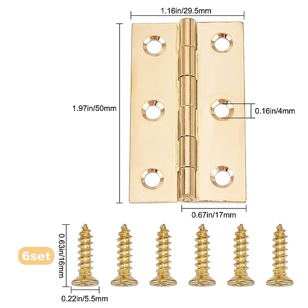 PandaHall GORGECRAFT 4 Sets Brass Door Hinges 1.97'' Folding Hinges with 24Pcs Screws Polished Golden Ball Bearing Hinges Connectors for...
PandaHall GORGECRAFT 4 Sets Brass Door Hinges 1.97'' Folding Hinges with 24Pcs Screws Polished Golden Ball Bearing Hinges Connectors for...