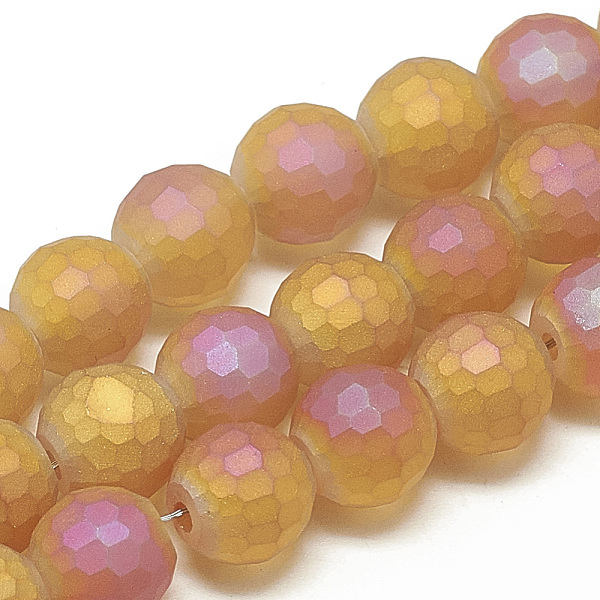 PandaHall Electroplate Glass Beads Strands, Frosted Style, Faceted(96 Facets) Round, Dark Orange, 10x9mm, Hole: 1.5mm, about 70pcs/strand...
PandaHall Electroplate Glass Beads Strands, Frosted Style, Faceted(96 Facets) Round, Dark Orange, 10x9mm, Hole: 1.5mm, about 70pcs/strand...