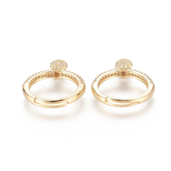 PandaHall Adjustable Brass Micro Pave Cubic Zirconia Rings, Long-Lasting Plated, with Heart Charms, Golden, Size 7, Inner Diameter: 17mm..., Clear
PandaHall Adjustable Brass Micro Pave Cubic Zirconia Rings, Long-Lasting Plated, with Heart Charms, Golden, Size 7, Inner Diameter: 17mm..., Clear