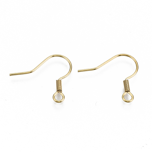 PandaHall 304 Stainless Steel Earring Hooks, Ear Wire, with Horizontal Loop, Cadmium Free & Nickel Free & Lead Free, Golden, 17~19x19mm...
PandaHall 304 Stainless Steel Earring Hooks, Ear Wire, with Horizontal Loop, Cadmium Free & Nickel Free & Lead Free, Golden, 17~19x19mm...