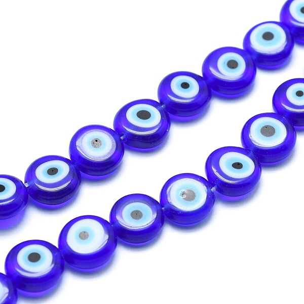 PandaHall Handmade Evil Eye Lampwork Flat Round Bead Strands, Blue, 6x3mm, Hole: 1mm, about 65pcs/strand, 14 inch Lampwork Evil Eye Blue
PandaHall Handmade Evil Eye Lampwork Flat Round Bead Strands, Blue, 6x3mm, Hole: 1mm, about 65pcs/strand, 14 inch Lampwork Evil Eye Blue