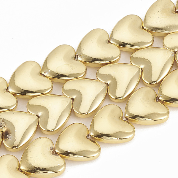 PandaHall Electroplate Non-magnetic Synthetic Hematite Beads Strands, Heart, Golden Plated, 12x13x4mm, Hole: 1mm, about 37pcs/strand, 15.7...
PandaHall Electroplate Non-magnetic Synthetic Hematite Beads Strands, Heart, Golden Plated, 12x13x4mm, Hole: 1mm, about 37pcs/strand, 15.7...