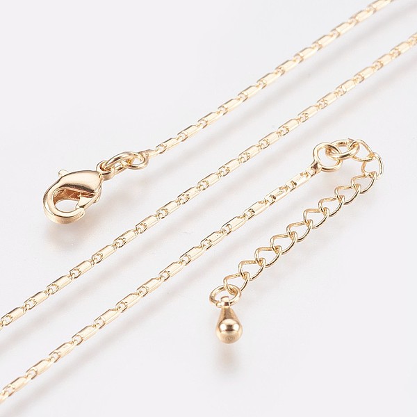 PandaHall Long-Lasting Plated Brass Link Chain Necklaces, with Lobster Claw Clasp, Nickel Free, Real 18K Gold Plated, 17.7 inch (45cm), Link...
PandaHall Long-Lasting Plated Brass Link Chain Necklaces, with Lobster Claw Clasp, Nickel Free, Real 18K Gold Plated, 17.7 inch (45cm), Link...