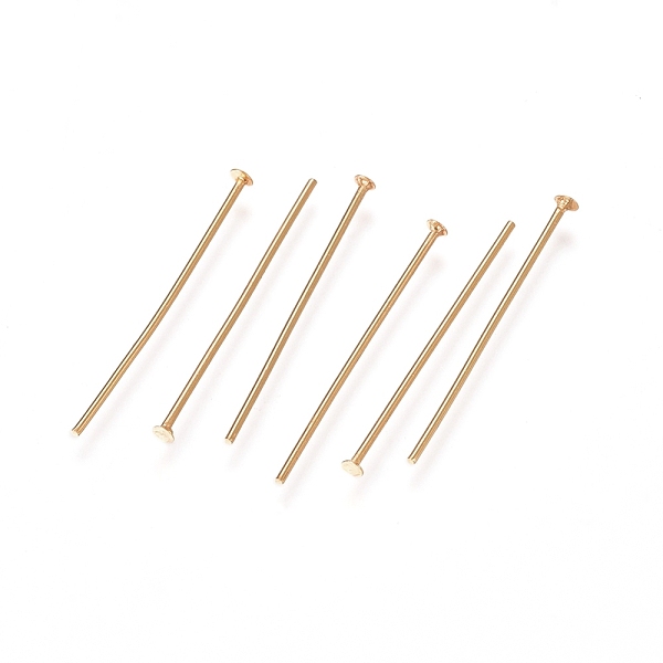 PandaHall 304 Stainless Steel Flat Head Pins, Golden, 22x0.6mm, 22 Gauge, Head: 1.4mm 304 Stainless Steel
PandaHall 304 Stainless Steel Flat Head Pins, Golden, 22x0.6mm, 22 Gauge, Head: 1.4mm 304 Stainless Steel