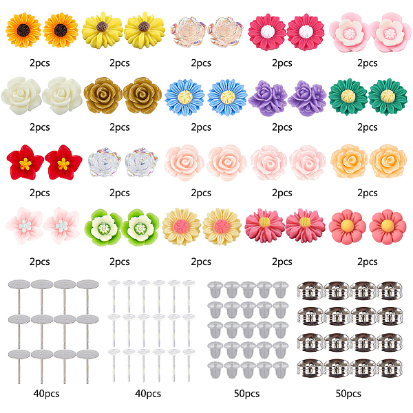 PandaHall SUNNYCLUE DIY Stud Earring Making Kits, with Resin Flower Cabochons, Stud Earring Findings and Ear Nuts, Mixed Color Resin..., Multicolor
PandaHall SUNNYCLUE DIY Stud Earring Making Kits, with Resin Flower Cabochons, Stud Earring Findings and Ear Nuts, Mixed Color Resin..., Multicolor
