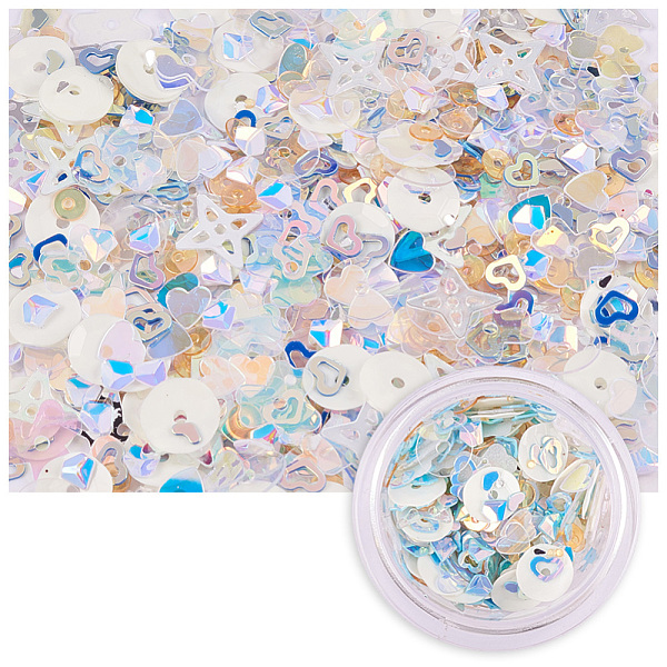 PandaHall Laser Shining Nail Art Glitter, Manicure Sequins, DIY Sparkly Paillette Tips Nail, Mixed Shapes, Colorful, 1~8x1~8x0.3~0.7mm...
PandaHall Laser Shining Nail Art Glitter, Manicure Sequins, DIY Sparkly Paillette Tips Nail, Mixed Shapes, Colorful, 1~8x1~8x0.3~0.7mm...