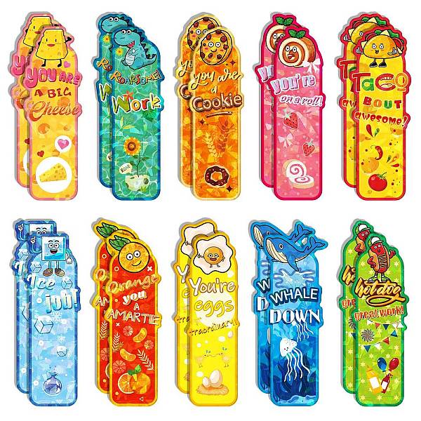 PandaHall 20 Sheets Laser Cute Paper Bookmark, Waterproof Bookmarks for Booklover, Rectangle with Food Pattern, Mixed Color, 125x42~46x0.4mm..., Multicolor
PandaHall 20 Sheets Laser Cute Paper Bookmark, Waterproof Bookmarks for Booklover, Rectangle with Food Pattern, Mixed Color, 125x42~46x0.4mm..., Multicolor