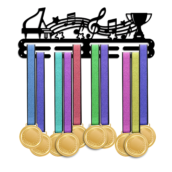 PandaHall Iron Medal Hanger Holder Display Wall Rack, with Screws, Musical Instruments Pattern, 150x400mm Iron Piano Black
PandaHall Iron Medal Hanger Holder Display Wall Rack, with Screws, Musical Instruments Pattern, 150x400mm Iron Piano Black