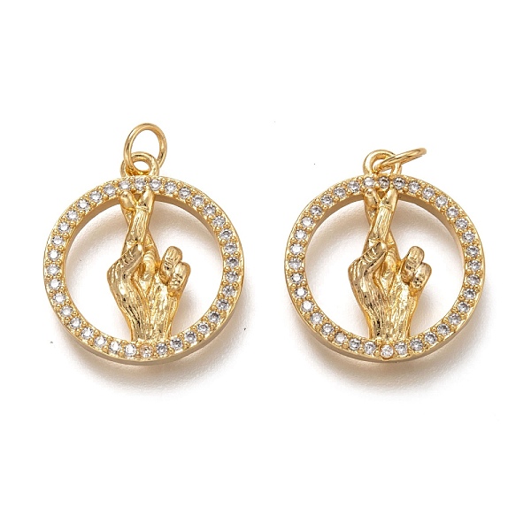 PandaHall Brass Micro Pave Clear Cubic Zirconia Pendants, with Jump Rings, Long-Lasting Plated, Flat Round with Good Luck Gesture, Clear...
PandaHall Brass Micro Pave Clear Cubic Zirconia Pendants, with Jump Rings, Long-Lasting Plated, Flat Round with Good Luck Gesture, Clear...