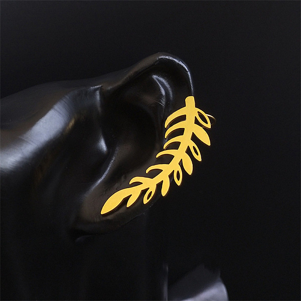 PandaHall 304 Stainless Steel Cuff Earrings for Girl Women Gift, Feather, Right, 43x14mm 304 Stainless Steel Others
PandaHall 304 Stainless Steel Cuff Earrings for Girl Women Gift, Feather, Right, 43x14mm 304 Stainless Steel Others