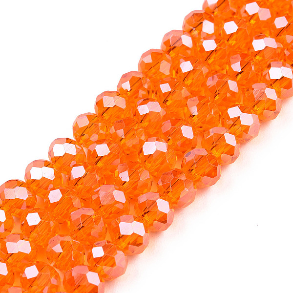 PandaHall Electroplate Glass Beads Strands, Pearl Luster Plated, Faceted, Rondelle, Coral, 6x5mm, Hole: 1mm, about 83~85pcs/strand, 38~39cm..., Red
PandaHall Electroplate Glass Beads Strands, Pearl Luster Plated, Faceted, Rondelle, Coral, 6x5mm, Hole: 1mm, about 83~85pcs/strand, 38~39cm..., Red