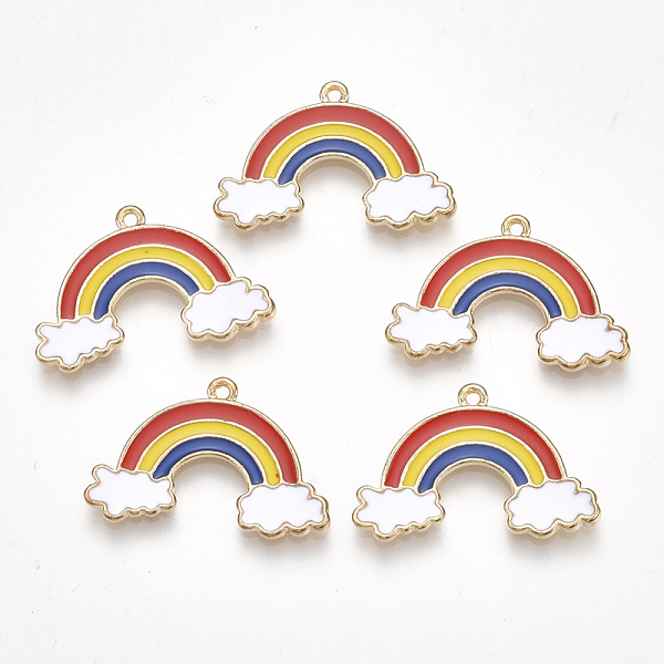PandaHall Alloy Pendants, with Enamel, Rainbow, Light Gold, Colorful, 16.5x25x2mm, Hole: 1mm Alloy+Enamel Rainbow
PandaHall Alloy Pendants, with Enamel, Rainbow, Light Gold, Colorful, 16.5x25x2mm, Hole: 1mm Alloy+Enamel Rainbow
