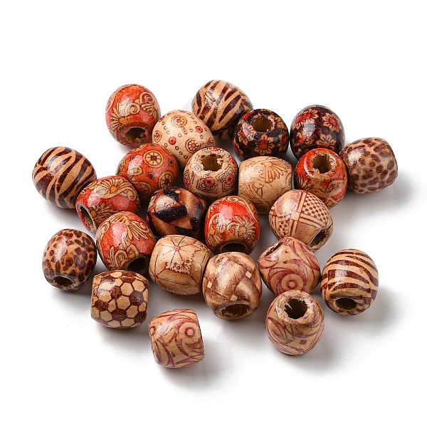 PandaHall 100Pcs Printed Wooden Dyed Beads, Large Hole Beads, Barrel, Mixed Color, 17.5~18x17mm, Hole: 6.5~7mm, 100pcs/bag Wood Barrel..., Multicolor
PandaHall 100Pcs Printed Wooden Dyed Beads, Large Hole Beads, Barrel, Mixed Color, 17.5~18x17mm, Hole: 6.5~7mm, 100pcs/bag Wood Barrel..., Multicolor