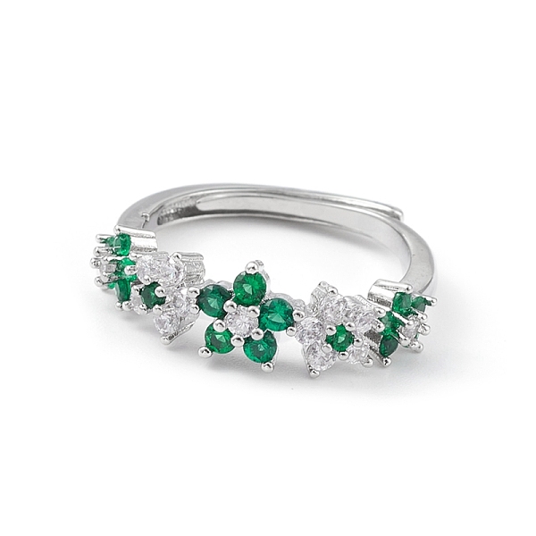 PandaHall Green Cubic Zirconia Flower Adjustable Ring, Brass Jewelry for Women, Lead Free & Cadmium Free, Platinum, US Size 6(16.5mm)...
PandaHall Green Cubic Zirconia Flower Adjustable Ring, Brass Jewelry for Women, Lead Free & Cadmium Free, Platinum, US Size 6(16.5mm)...