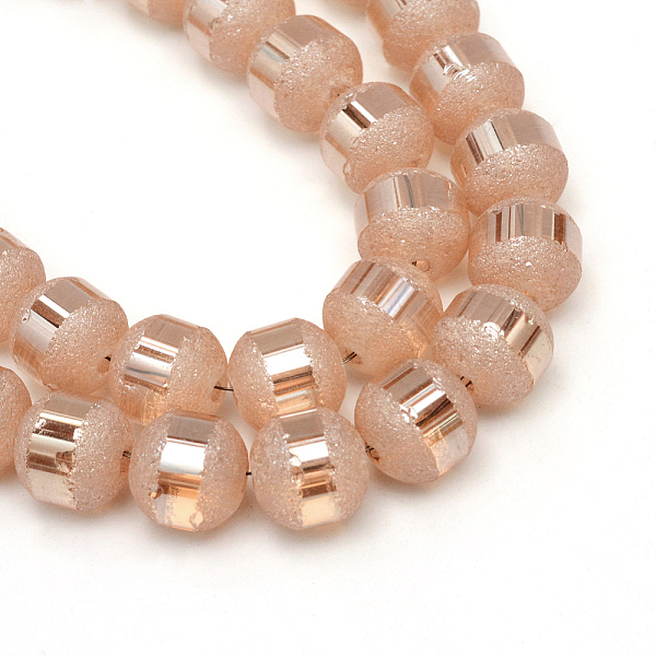 PandaHall Electroplate Glass Bead Strands, Frosted, Rainbow Plated, Round, Light Salmon, 8~9mm, Hole: 1.5mm, about 72pcs/strand, 24.4 inch..., Red
PandaHall Electroplate Glass Bead Strands, Frosted, Rainbow Plated, Round, Light Salmon, 8~9mm, Hole: 1.5mm, about 72pcs/strand, 24.4 inch..., Red