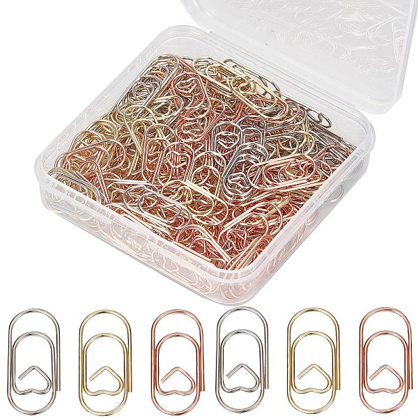 PandaHall CRASPIRE 150Pcs 3 Colors Carbon Steel Paper Clips, Bookmark Marking Clips, Oval with Heart, Mixed Color, 20x9x1mm, 50pcs/color...
PandaHall CRASPIRE 150Pcs 3 Colors Carbon Steel Paper Clips, Bookmark Marking Clips, Oval with Heart, Mixed Color, 20x9x1mm, 50pcs/color...