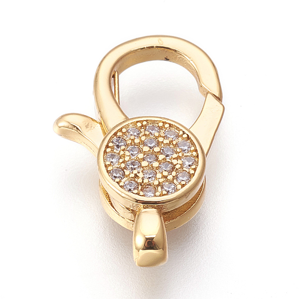 PandaHall Brass Micro Pave Cubic Zirconia Lobster Claw Clasps, Clear, Golden, 19x12x4.5mm, Hole: 1.5mm Brass+Cubic Zirconia Others Clear
PandaHall Brass Micro Pave Cubic Zirconia Lobster Claw Clasps, Clear, Golden, 19x12x4.5mm, Hole: 1.5mm Brass+Cubic Zirconia Others Clear
