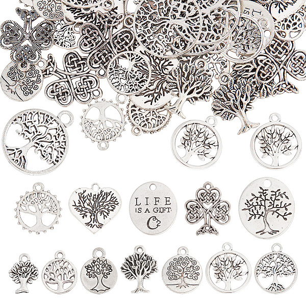 PandaHall ARRICRAFT 96pcs 12 styles Tibetan Style Alloy Pendants, Tree of Life Charm, Antique Silver, 10.5~27x10~24x1~2.5mm, Hole: 1.2~2mm...
PandaHall ARRICRAFT 96pcs 12 styles Tibetan Style Alloy Pendants, Tree of Life Charm, Antique Silver, 10.5~27x10~24x1~2.5mm, Hole: 1.2~2mm...