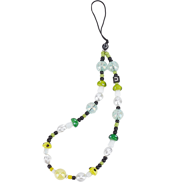 PandaHall Resin Beaded Mobile Phone Lanyard Wrist Strap, Cute Phone Charm Mushroom Pearl Phone Anti-Lost Chain for Women Girls , Green...
PandaHall Resin Beaded Mobile Phone Lanyard Wrist Strap, Cute Phone Charm Mushroom Pearl Phone Anti-Lost Chain for Women Girls , Green...