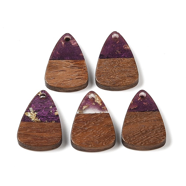 PandaHall Resin & Wood Pendants, with Gold Foil, Triangle Charm, Blue Violet, 23x15x3mm, Hole: 2mm Wood Triangle
PandaHall Resin & Wood Pendants, with Gold Foil, Triangle Charm, Blue Violet, 23x15x3mm, Hole: 2mm Wood Triangle