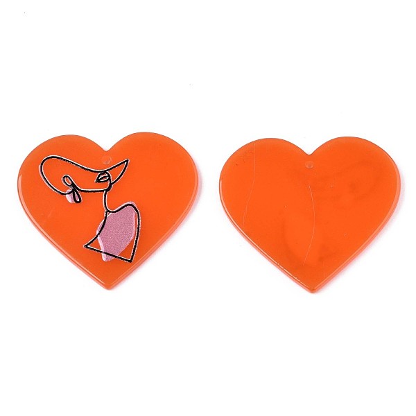 PandaHall Translucent Cellulose Acetate(Resin) Pendants, 3D Printed, Heart with Woman, Orange Red, 33x37x2.5mm, Hole: 1.5mm Cellulose...
PandaHall Translucent Cellulose Acetate(Resin) Pendants, 3D Printed, Heart with Woman, Orange Red, 33x37x2.5mm, Hole: 1.5mm Cellulose...