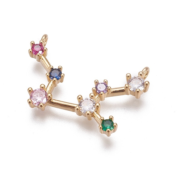 PandaHall Brass Micro Pave Cubic Zirconia Pendants, Twelve Constellations, Golden, Virgo, 16.5x25x3mm, Hole: 1.5mm Brass+Cubic Zirconia...
PandaHall Brass Micro Pave Cubic Zirconia Pendants, Twelve Constellations, Golden, Virgo, 16.5x25x3mm, Hole: 1.5mm Brass+Cubic Zirconia...