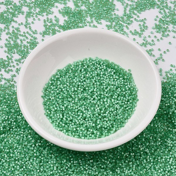 PandaHall MIYUKI Delica Beads, Cylinder, Japanese Seed Beads, 11/0, (DB2188) Duracoat Semi-Frosted Silver Lined Dyed Spearmint, 1.3x1.6mm..., Green
PandaHall MIYUKI Delica Beads, Cylinder, Japanese Seed Beads, 11/0, (DB2188) Duracoat Semi-Frosted Silver Lined Dyed Spearmint, 1.3x1.6mm..., Green